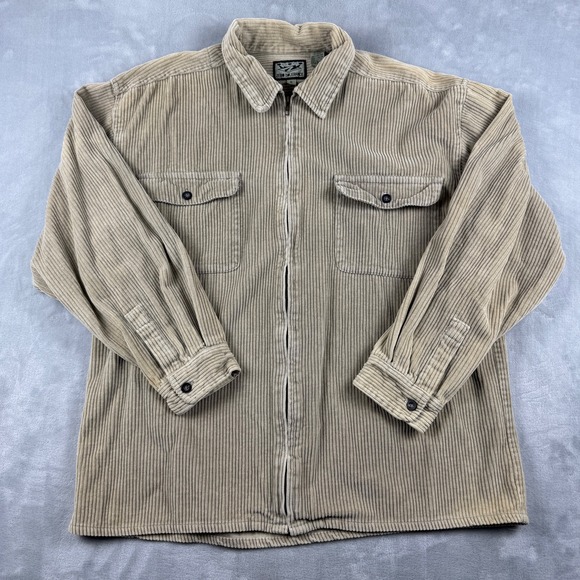 ZERO TOLERANCE Other - VINTAGE Y2K ZERO TOLERANCE Men's Corduroy Long Sleeve‎ Full Zip Shacket Size XL